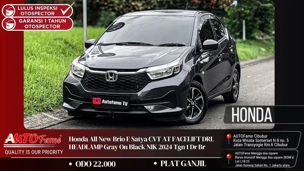 Honda All New Brio E Satya CVT AT FACELIFT DRL HEADLAMP 2024
