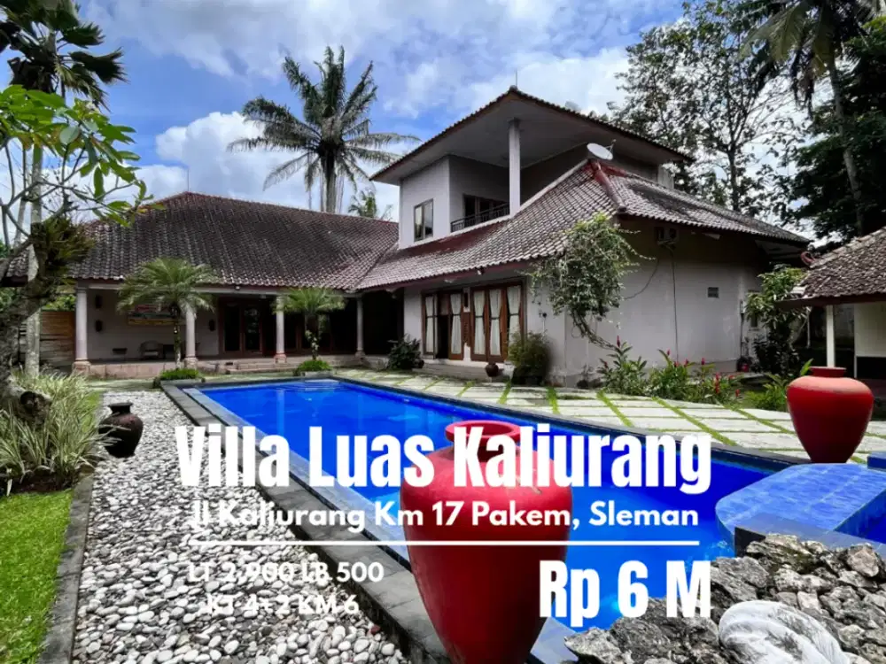 Jual Villa Luas Murah dekat Pasar Pakem Kaliurang