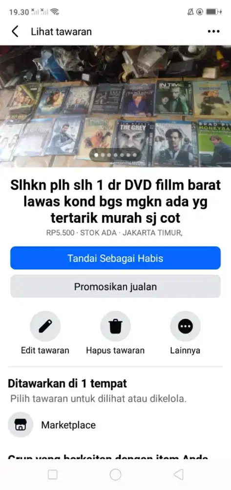 Slhkn lh slh 1 dr kaset DVD film barat lawas kond bgs mgkn ada yg prlu