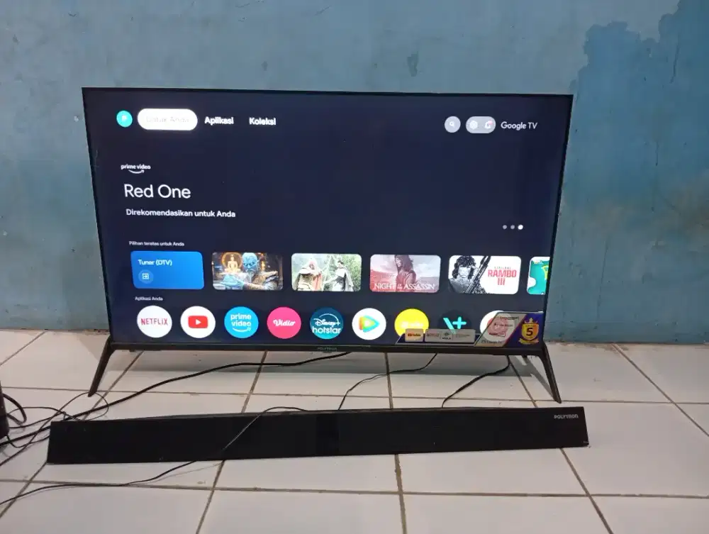Smart TV LED 43inc merk polytron smart TV