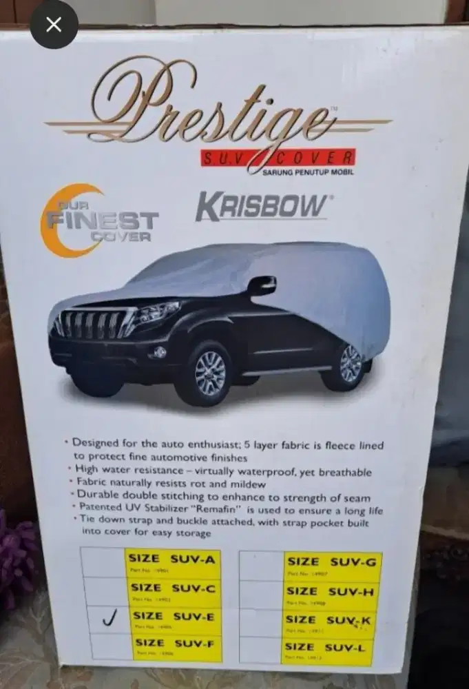 Krisbow suv cover original