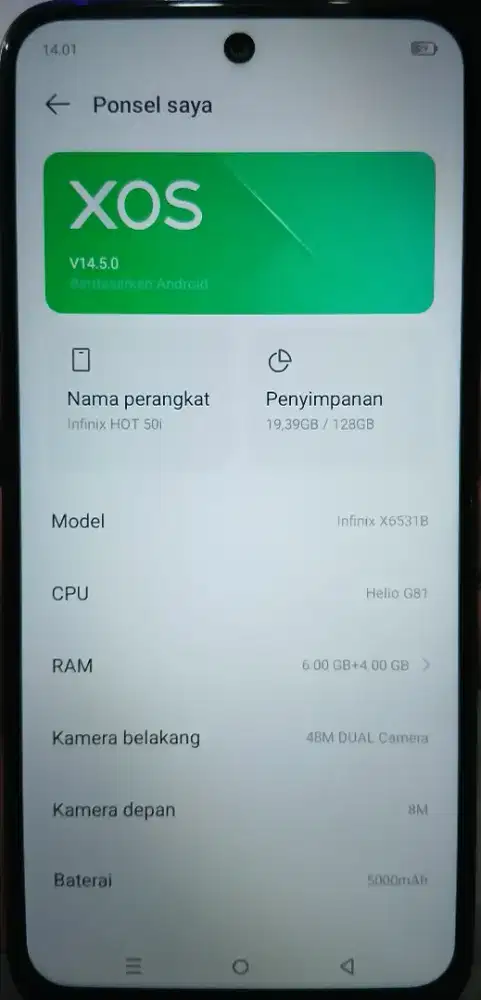 Dijual HP Infinix Hot 50i