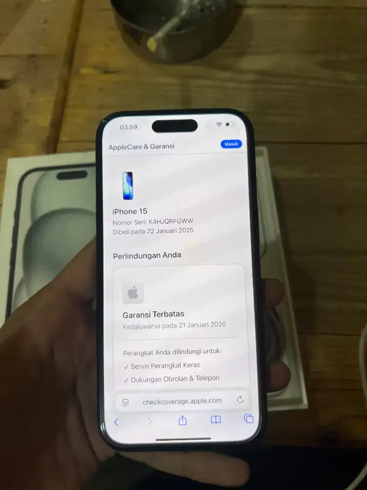 Iphone 15 black 128 garansi on sampai jan 2026