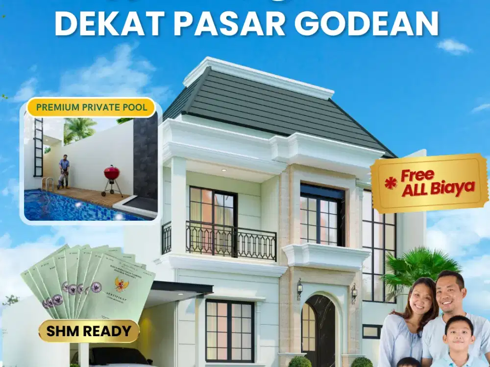 DIJUAL RUMAH SLEMAN KOLAM RENANG PRIBADI DEKAT RS QUEEN LATHIFA