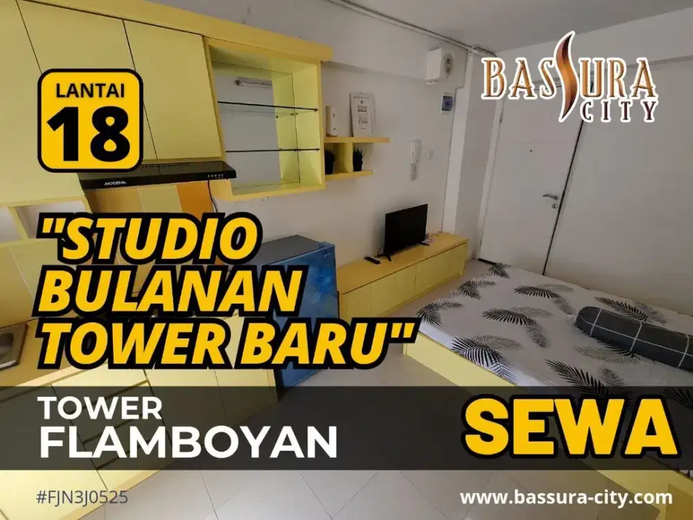 Sewa Studio Furnished Lantai 18 Tower Heliconia Apartemen Bassura City