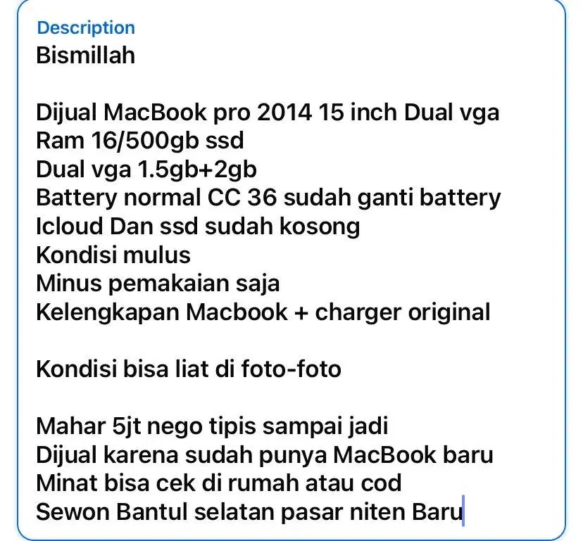MacBook Pro 2014 15inch dual VGA