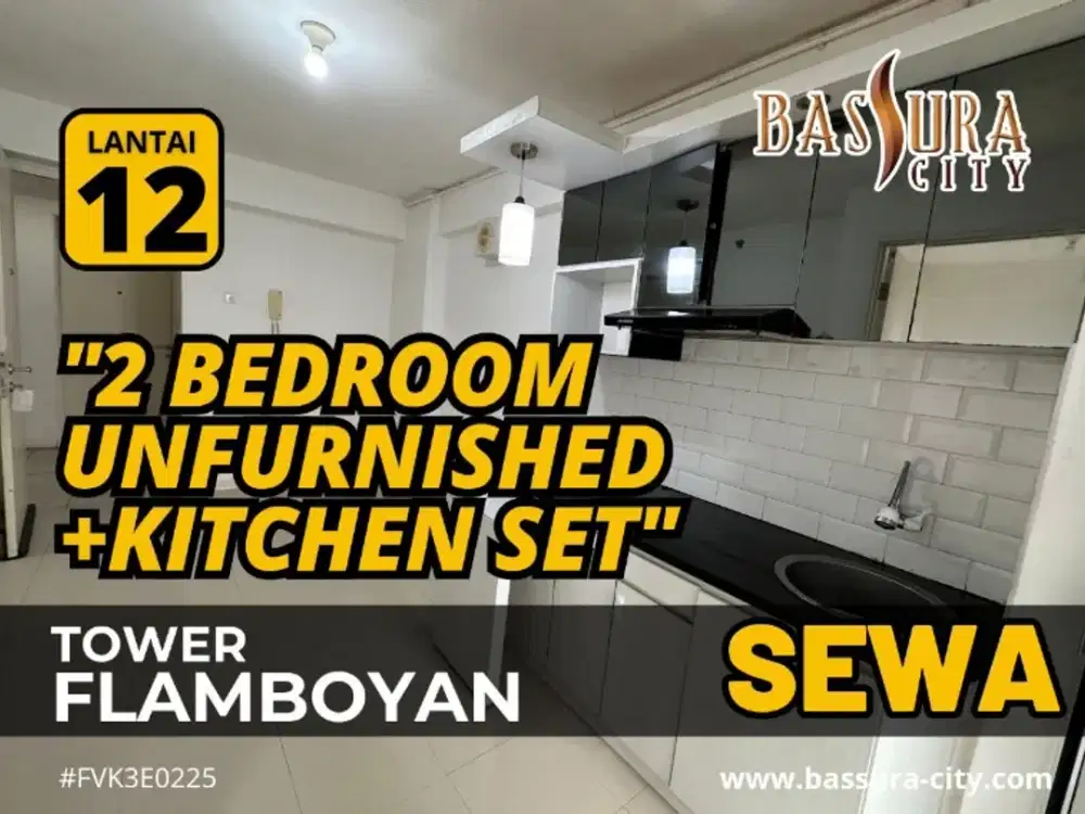 SEWA 2 Bedroom Terpasang Kitchen Set Lantai 12 Tower F Bassura City