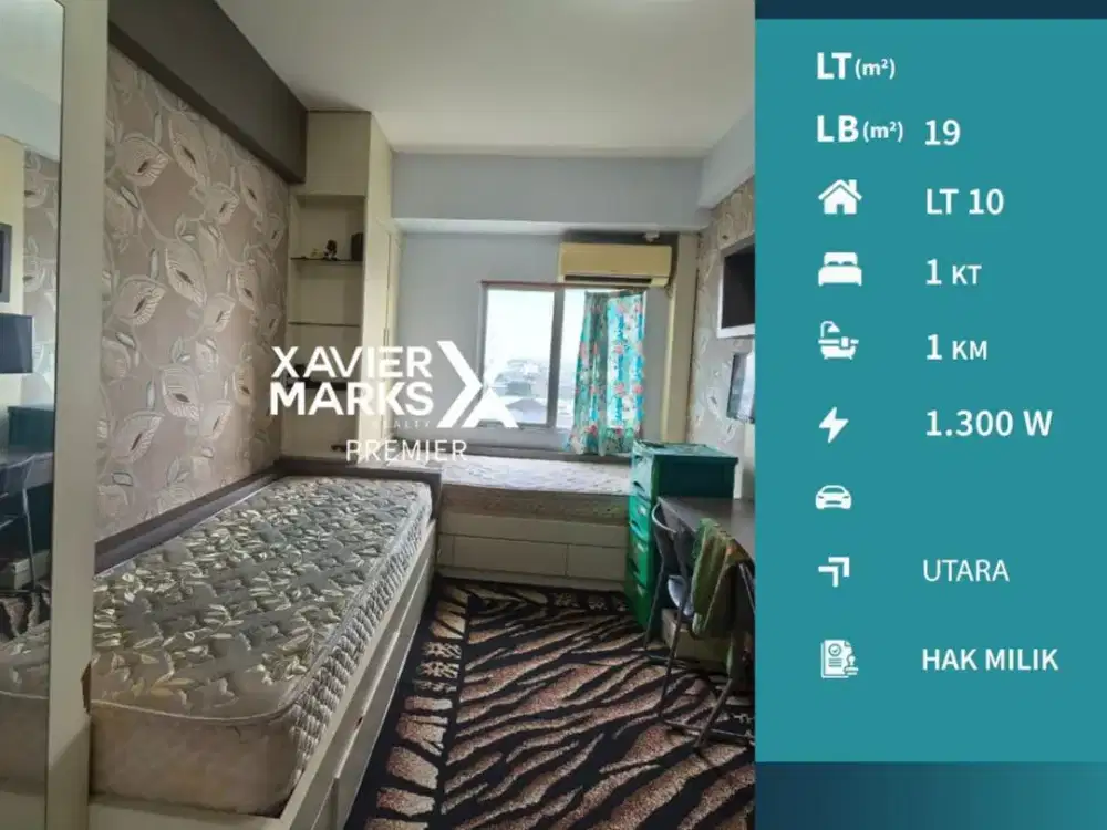 Unit Tipe Studio Di Apartemen Soekarno Hatta Lowokwaru Kota Malang