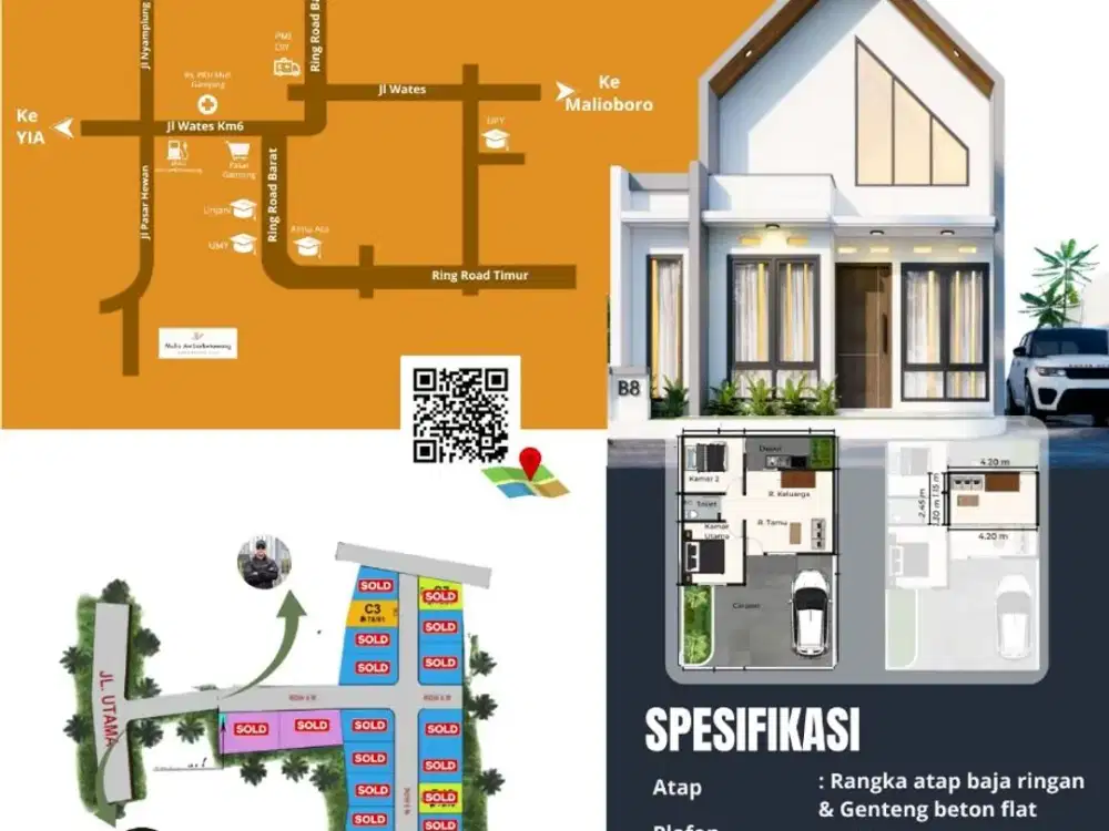 Jual rumah  Dekat Pasar Hewan Gamping sleman  Promo Terbatas