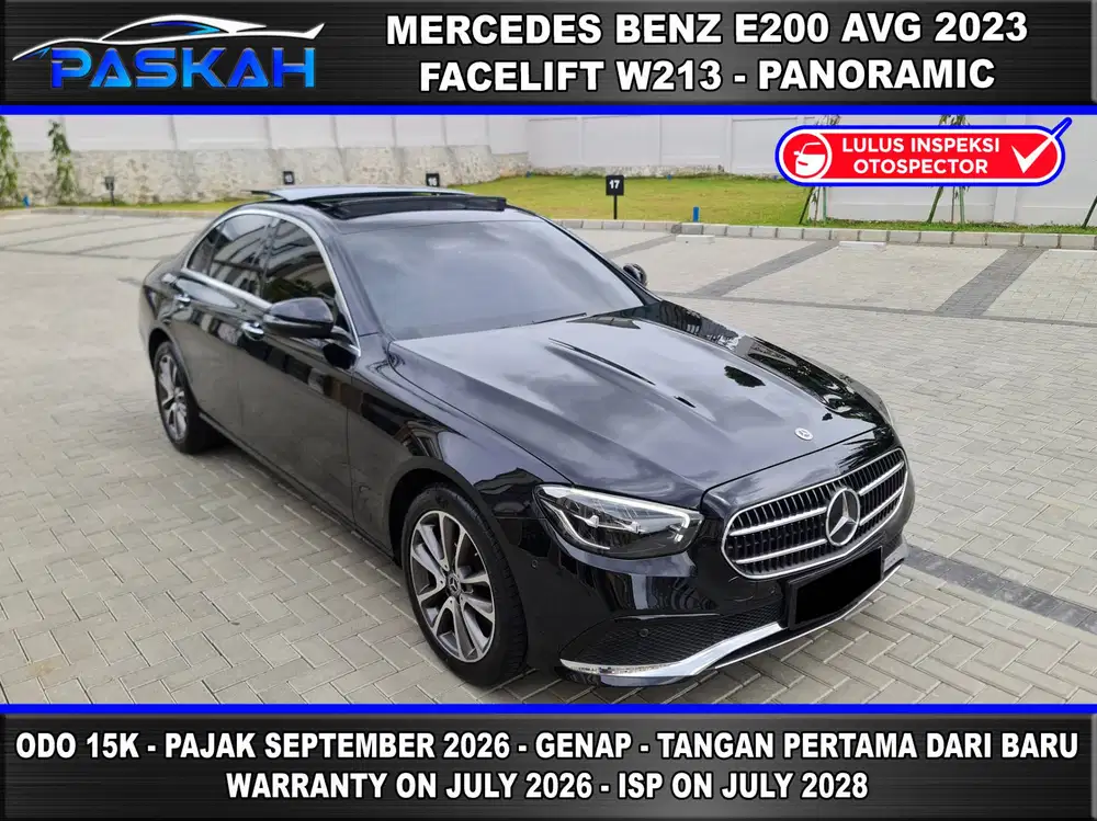 TAX=SEPT-26 ODO=15K MERCEDES BENZ E 200 AVANTGARDE 2023 e200 AVG 2023