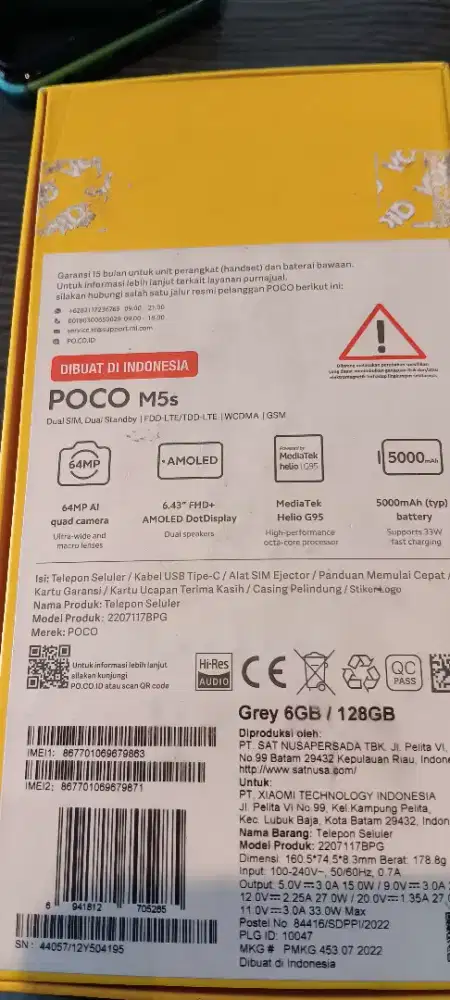 Xiomi poco m5s ram 6+2/128 fulset