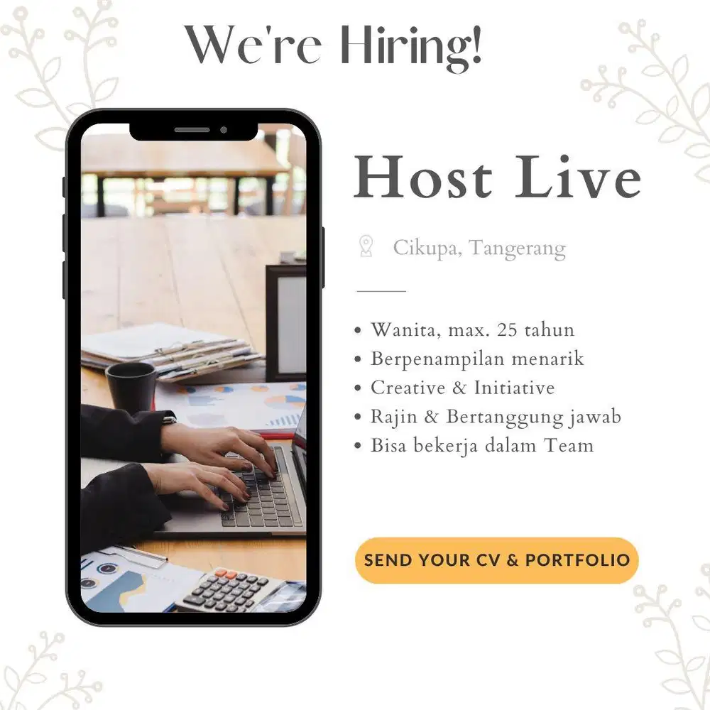 Loker Host Live Olshop