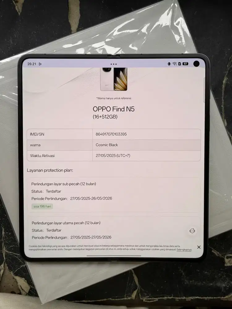 Oppo N5 fold 16/512 second