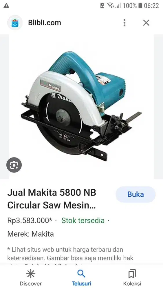 Circular Saw Mesin Gerinda MAKITA 5800NB original