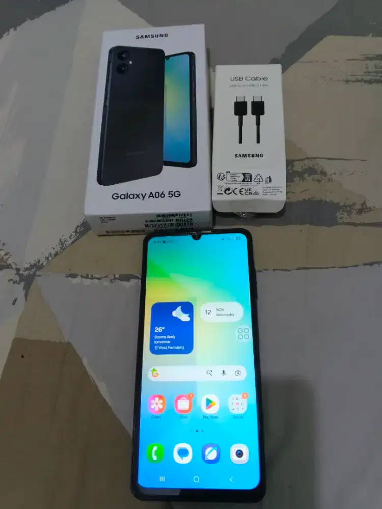 samsung a 06 6/128 Hitam garansi resmi sein panjang