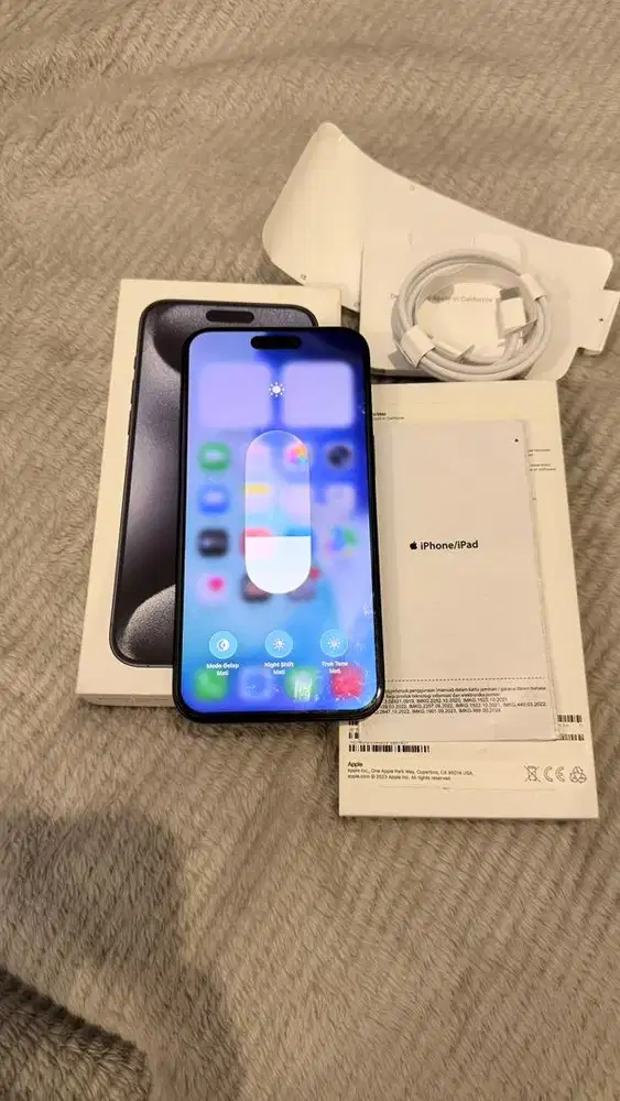 Dijual Iphone 15 Promax 1TB Blue Resmi Ibox Lengkap