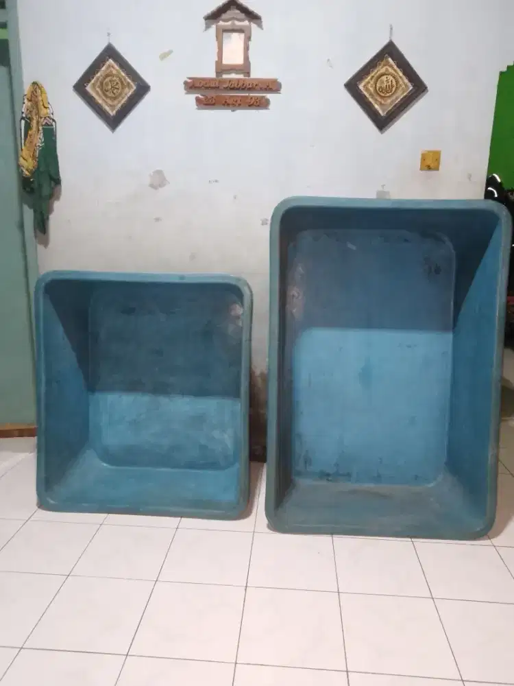 bak fiber, kolam, dapat 2pcs