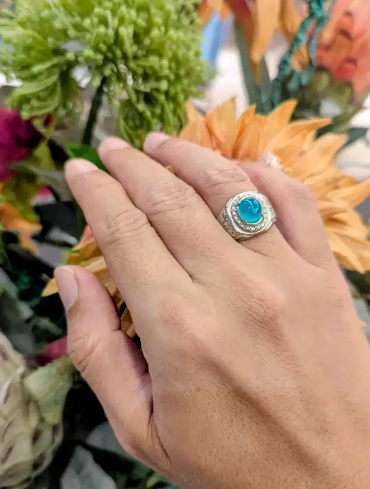 Batu Bacan size kantoran mulus ring 6