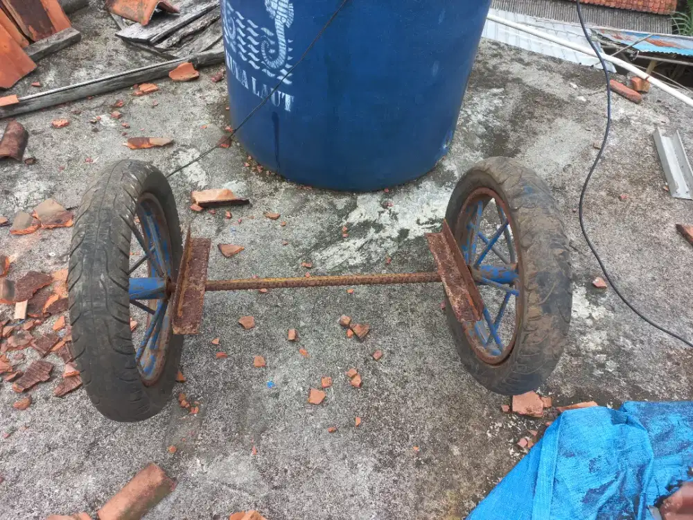 Roda gerobak pasir dll