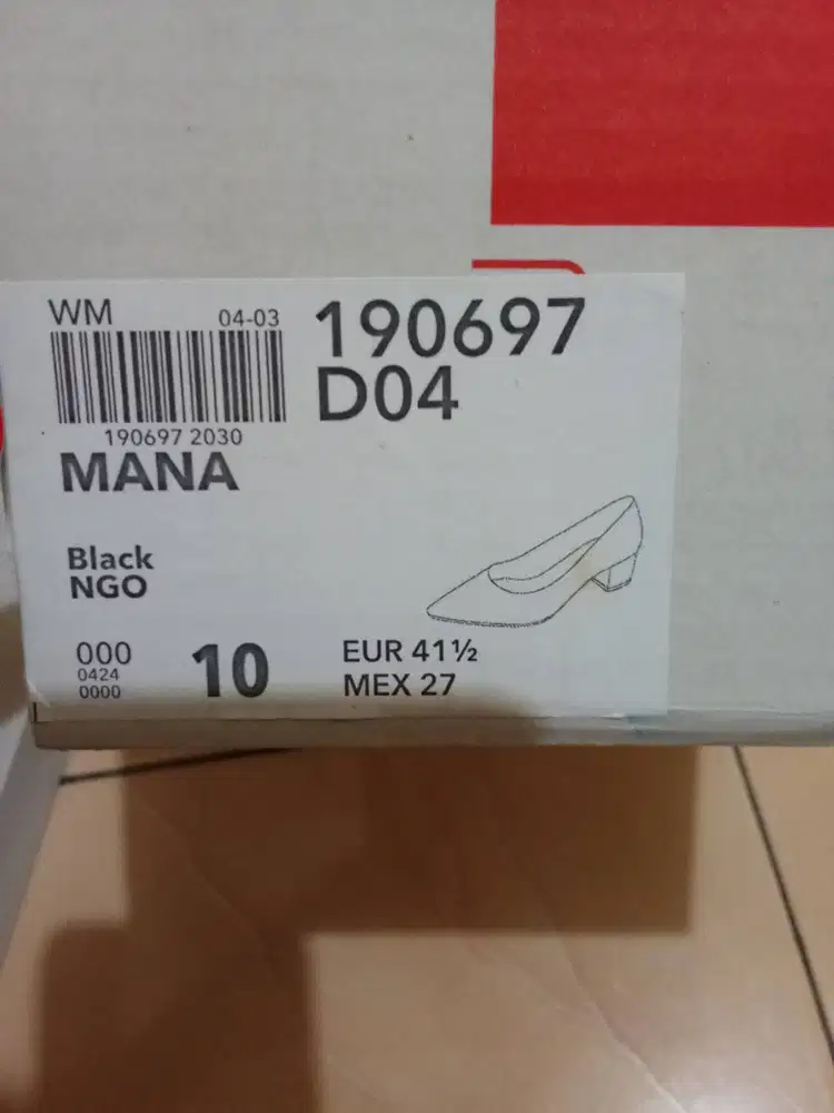 Sepatu pantofel heels+box like new