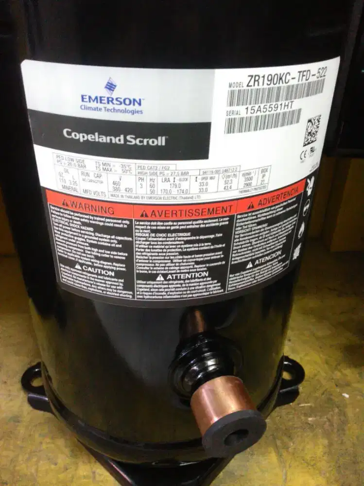 KOMPRESOR AC COPELAND SCROL ZR190KC-TFD-522(15PK R22 3PHASE)