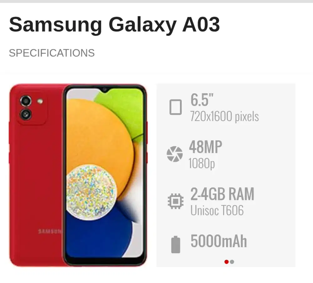 Samsung A03 4/64 Muluss Nett 700rb Lok.Kalimalang