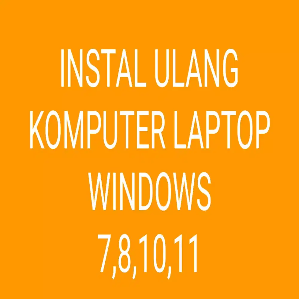 instal ulang laptop komputer