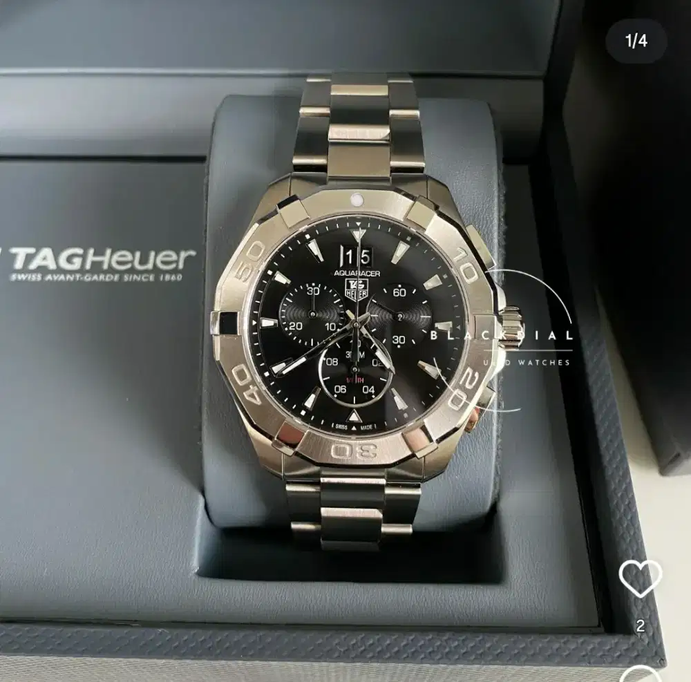 ORIGINAL TAG Heuer Aquaracer Black Dial 300M Chronograph Date