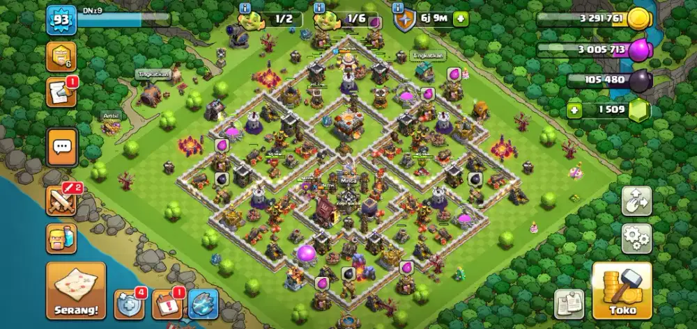 Akun coc th 11 (80%)