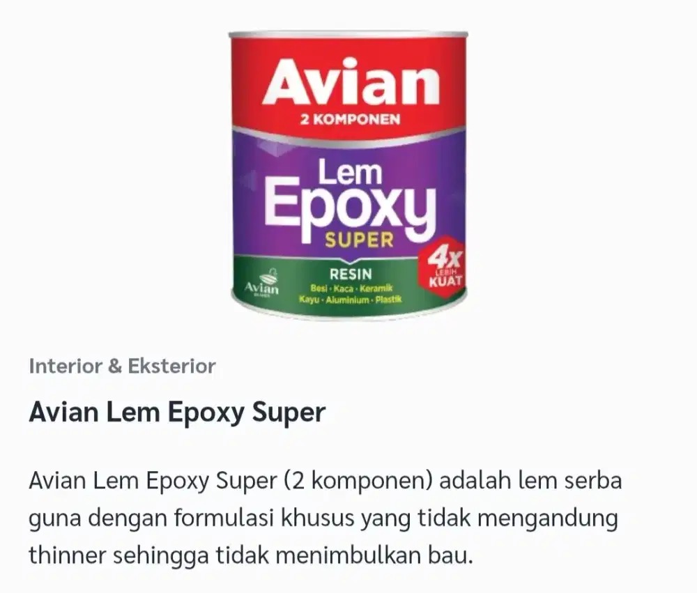Avian Lem Epoxy Super