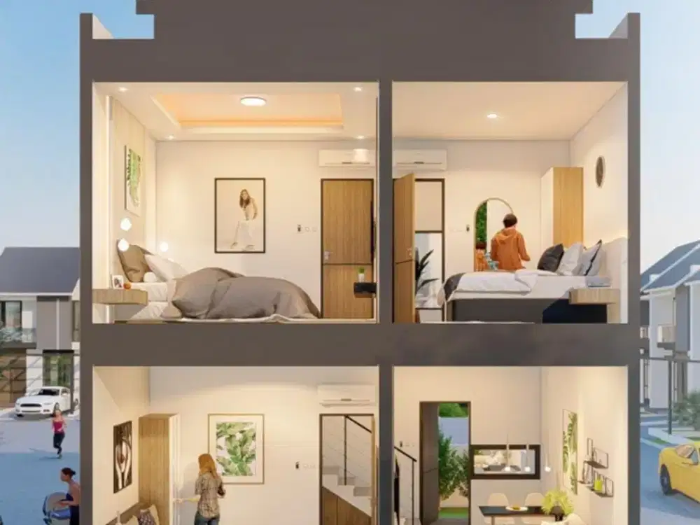 Rumah Cantik 2Lt. Modern Minimalis 3KT 2KM Type 66/72 Strategis Full Akses Tegal Gundil Bogor Utara Kota Bogor