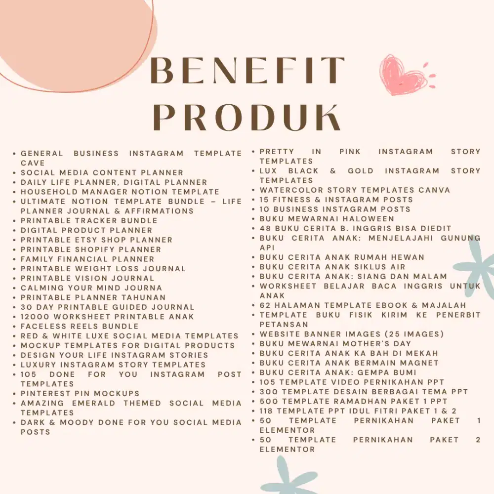 Paket Akses 200+ Digital Produk dan Berbagai Template