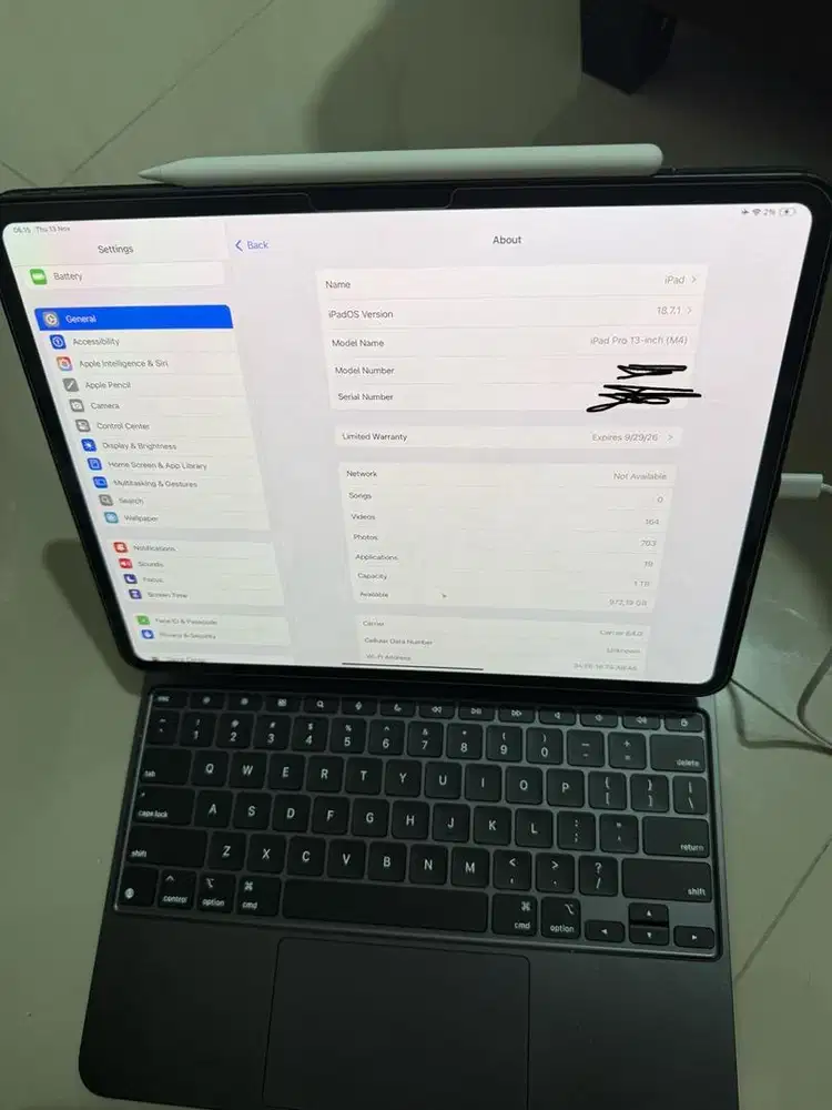 Ipad pro m4 1tb cellular dan wifi
