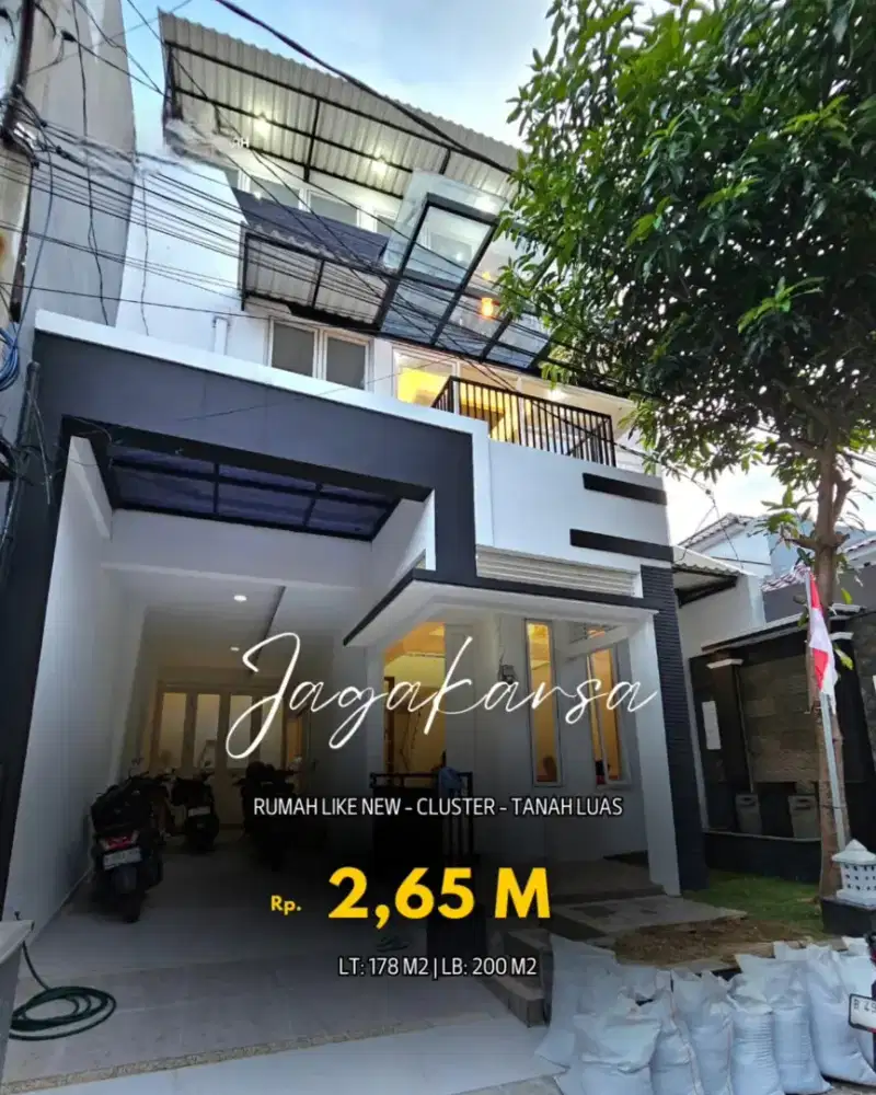 FOR SALE - RUMAH 3 LANTAI DALAM CLUSTER JAGAKARSA - JAKARTA SELATAN