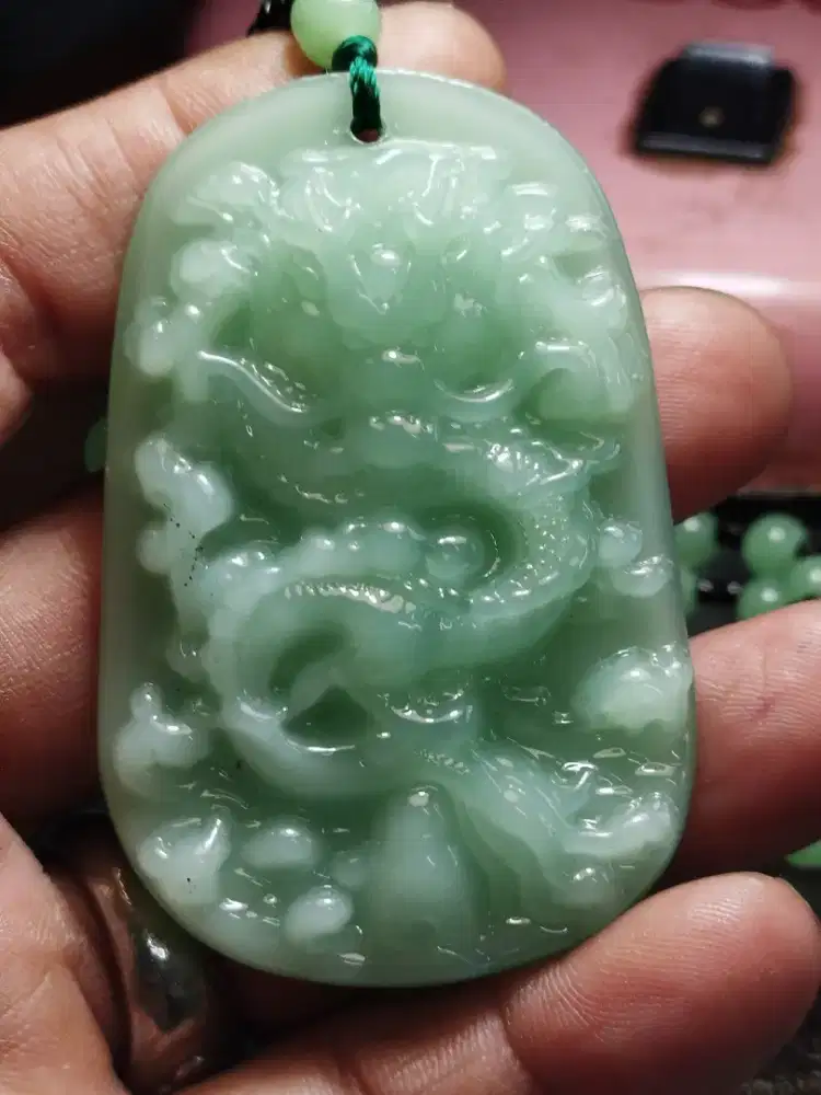 KALUNG LIONTIN NAGA GIOK BURMA ASLI TANPA TREATMEN ( TYPE A) PLUS MEMO