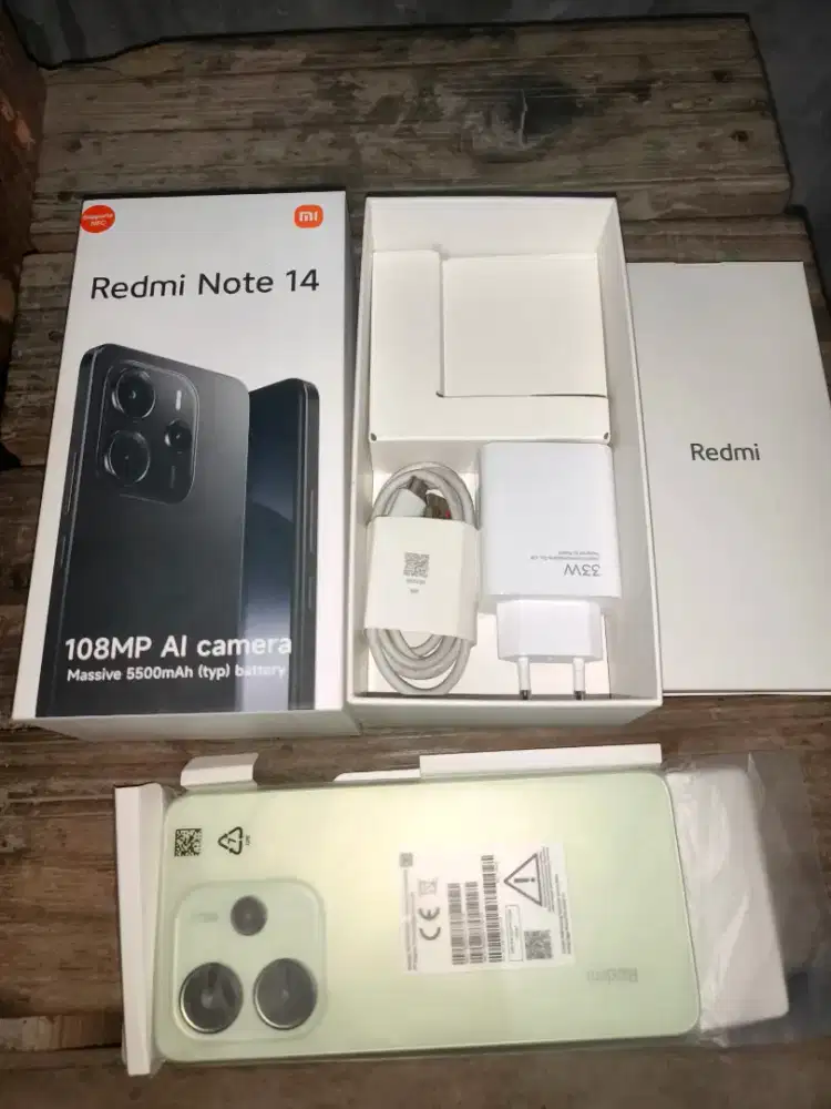 Redmi Note 14 Lime Green, Ram 8/256GB, Fullset, Like New