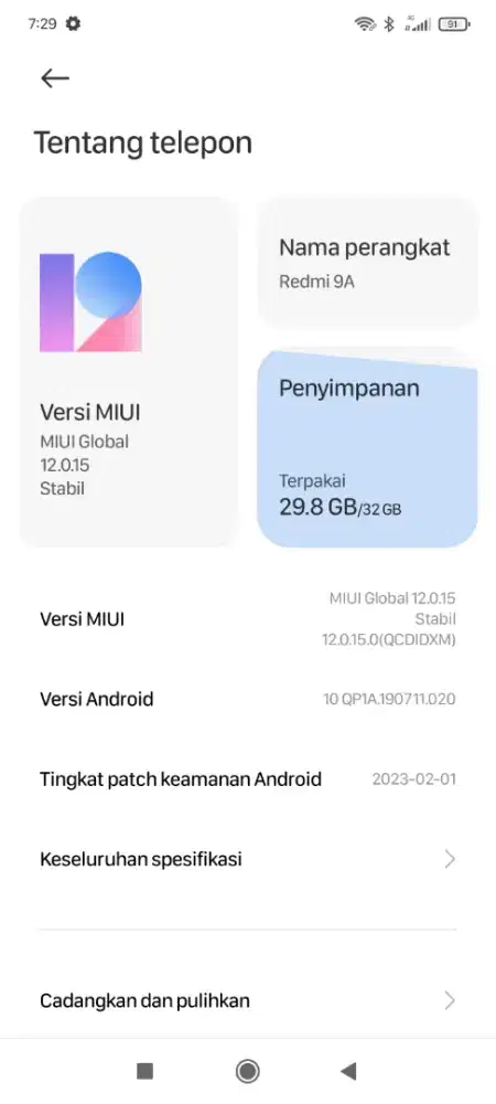 Xiaomi redmi 9A ram 3/32