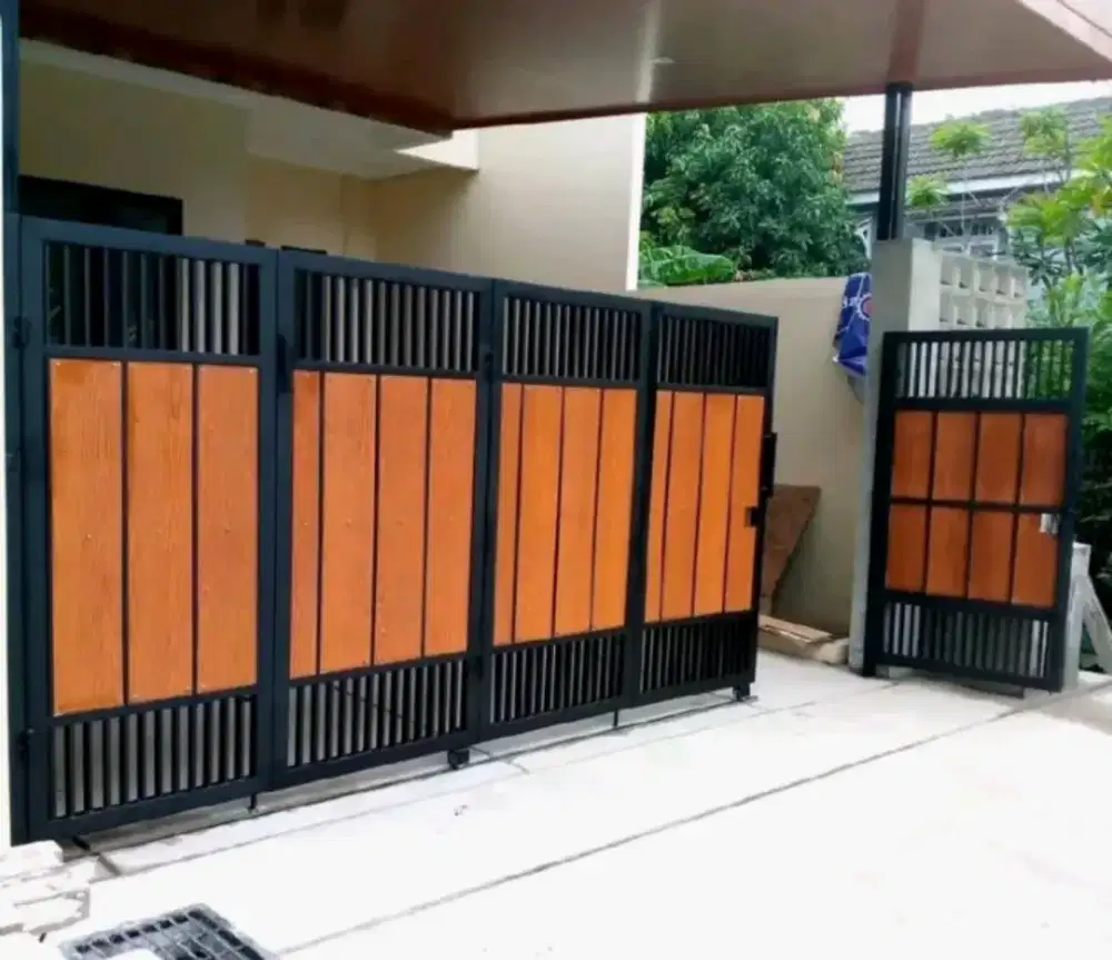 Pagar minimalis Woodplenk GRC serat kayu