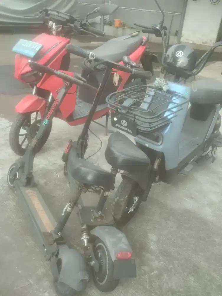 Motor listrik+sepeda listrik+2scooter