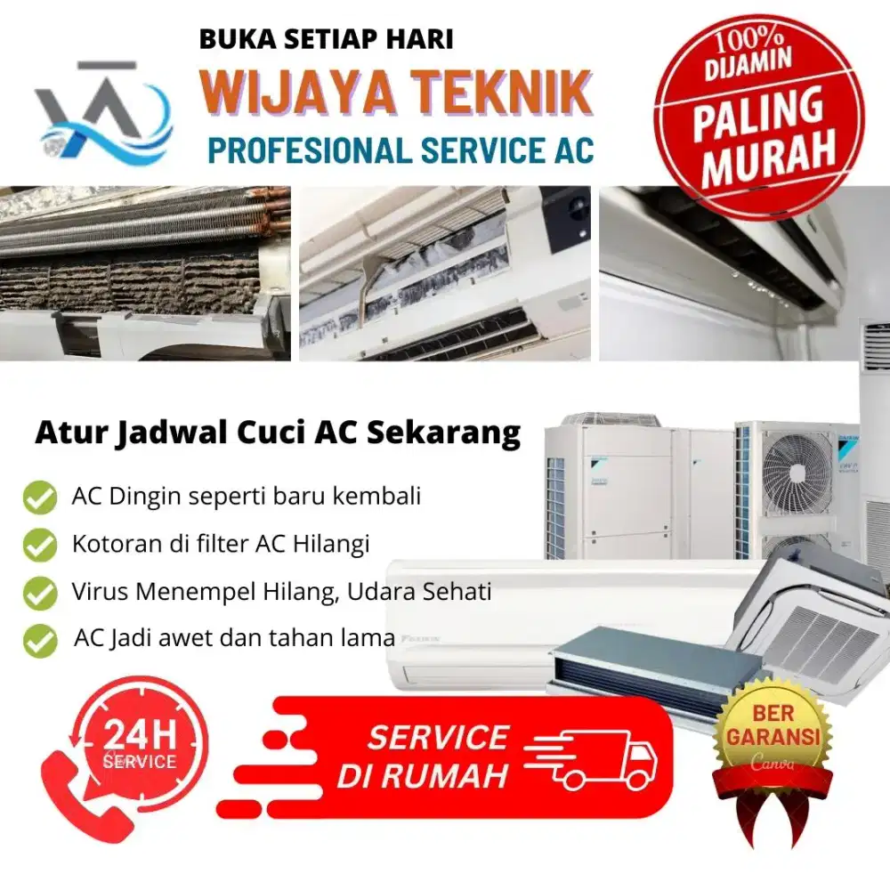 Perbaikan AC, Modul eror/mati/lampu kedap-kedip,air bocor ke depan