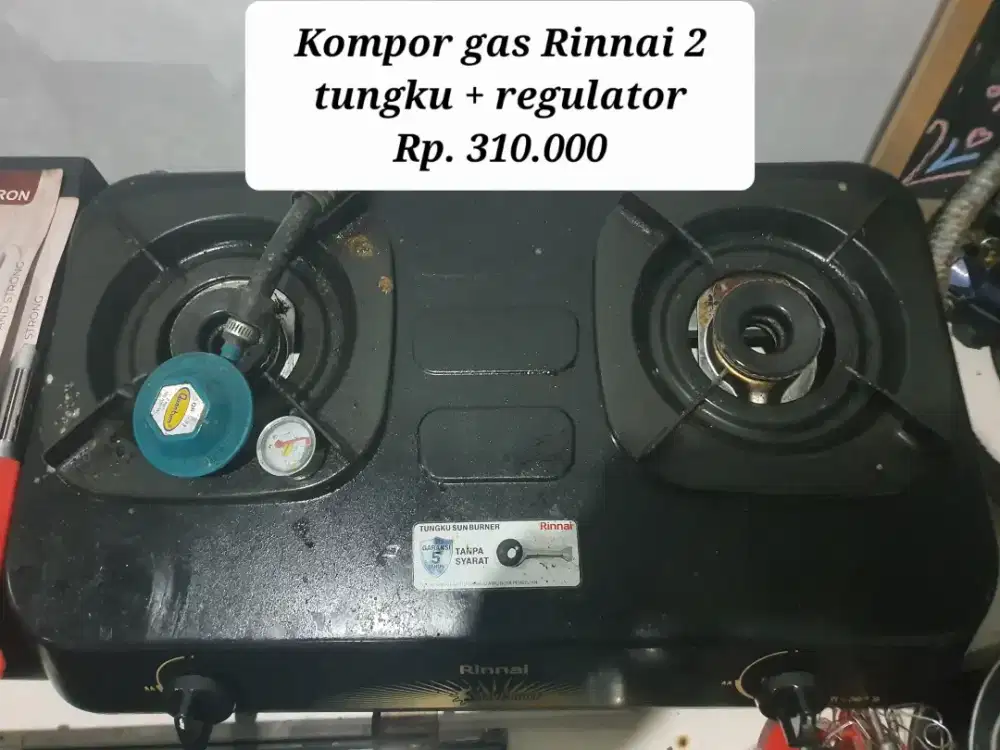Kompor Rinnai Ada 3, High Pressure, 2 tungku, 1 tungku