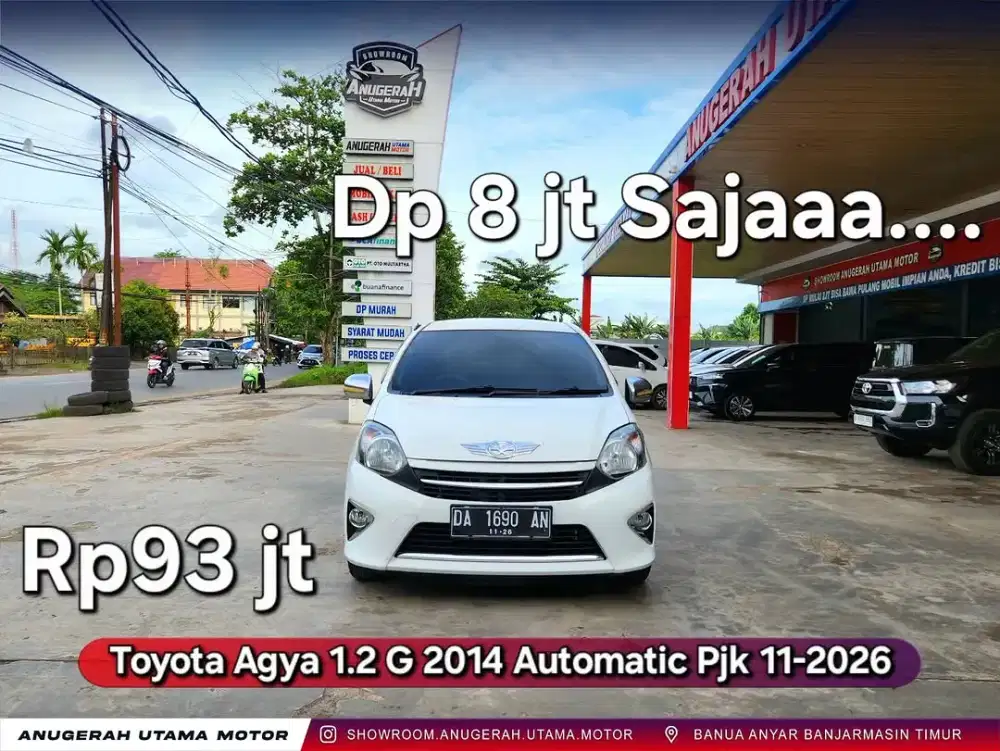 Agya 1.0 G Automatic 2014 Pjk11-2026 Asli Bjm