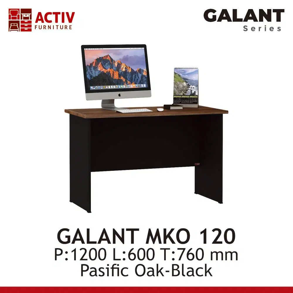 MEJA KERJA/KANTOR TANPA LACI MERK ACTIV SERIES GALANT SALE TERLARIS