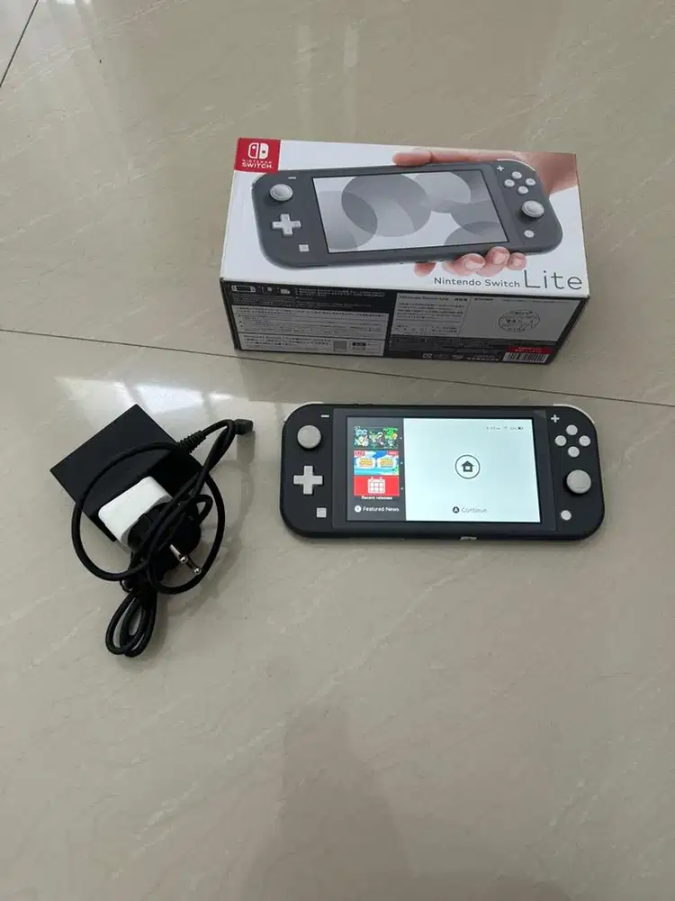 nintendo switch lite abu2 OFW fullset tanpa game