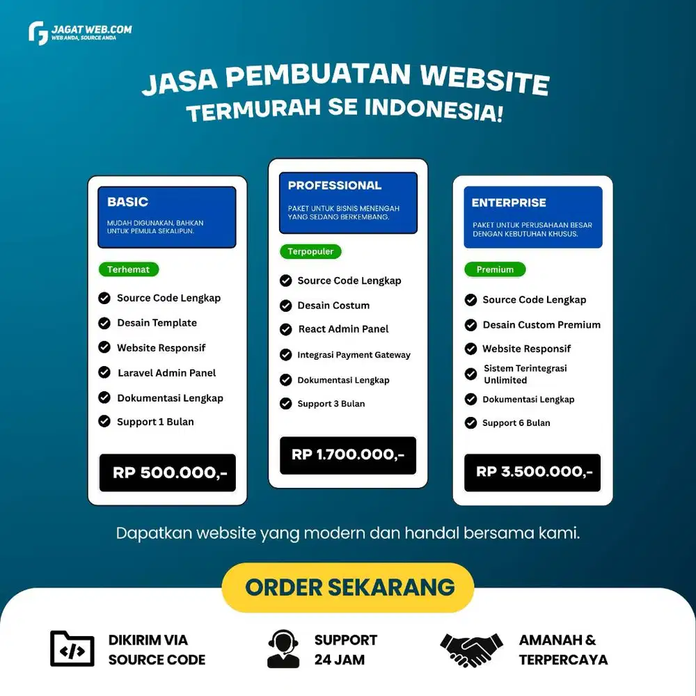 Jasa Pembuatan Website Murah & Profesional – Mulai 500 Ribu!