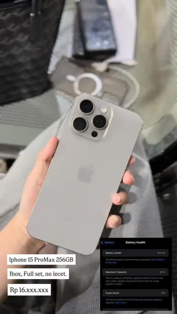 Iphone 15 promax 256 ex ibox