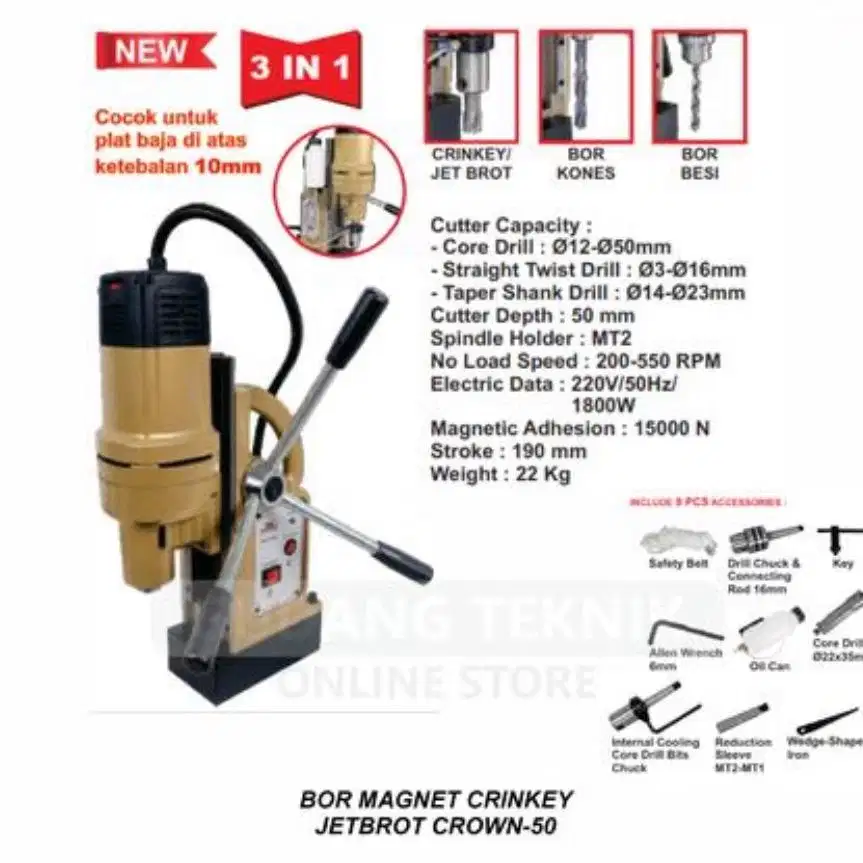 Magnetic bor WIPRO CROWN 50