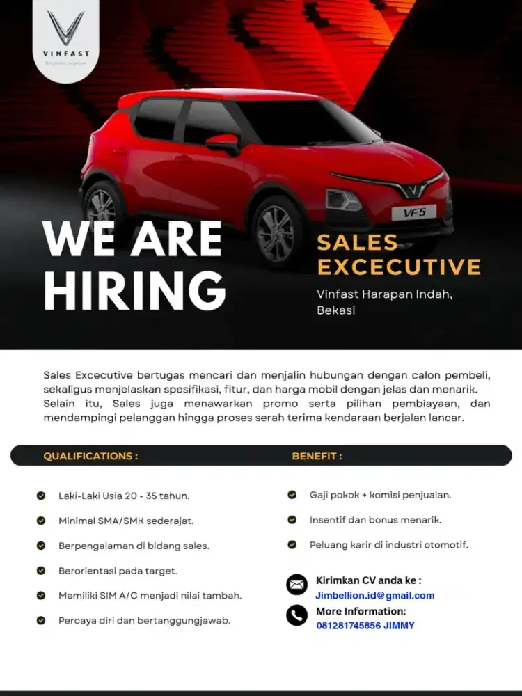 Rekrutmen Sales Vinfast
