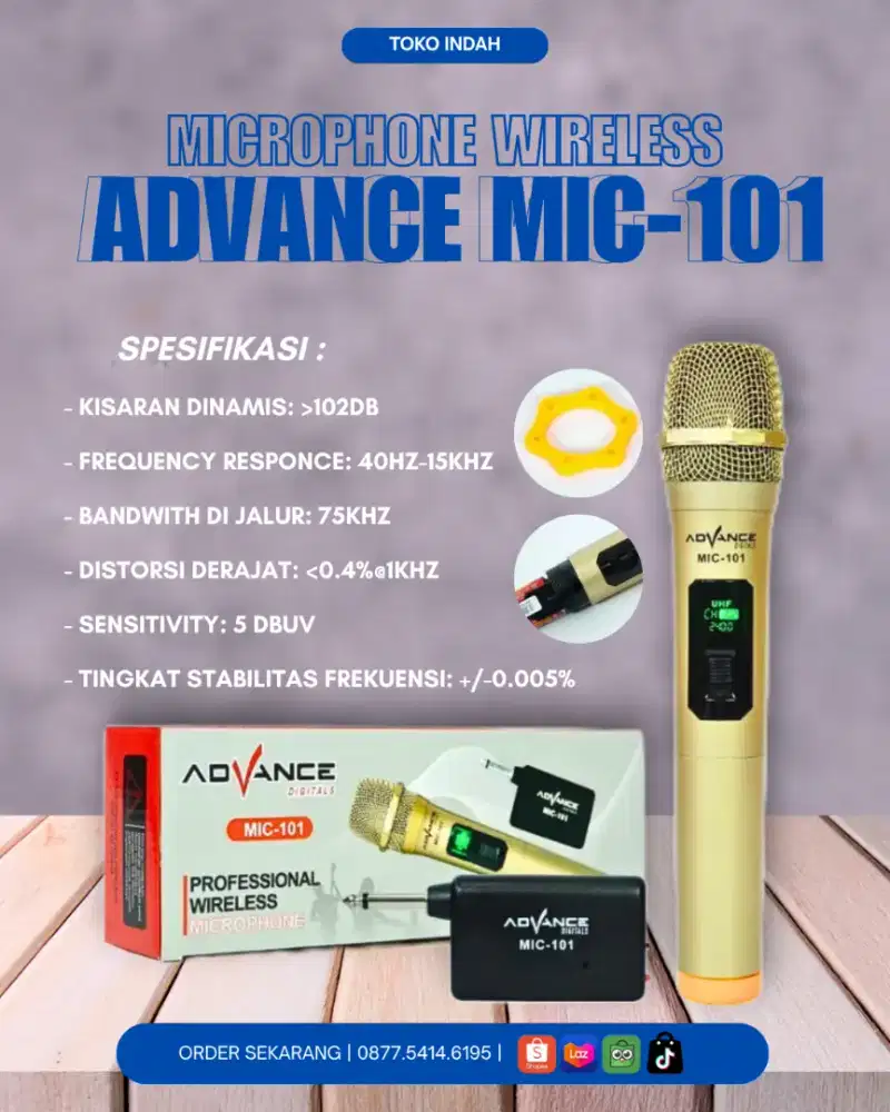 MICROPHONE WIRELESS ADVANCE 101