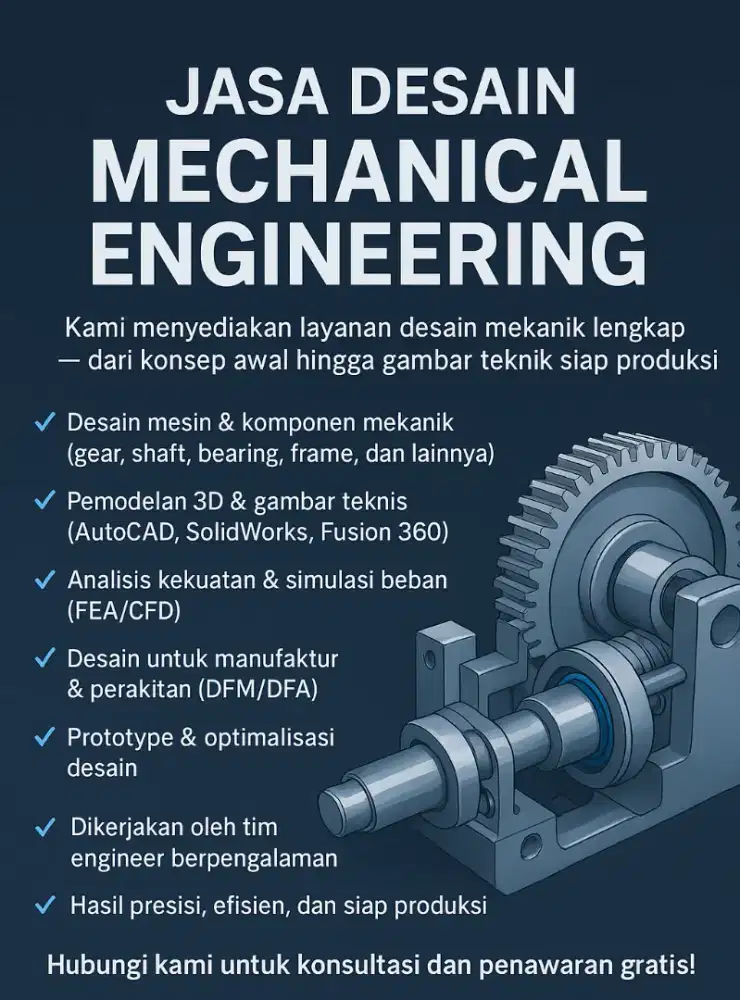 Jasa Design Mechanical Engineering Desain Teknik Mesin